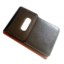 DV-CH058 Leather Business Card Holder with blank plate